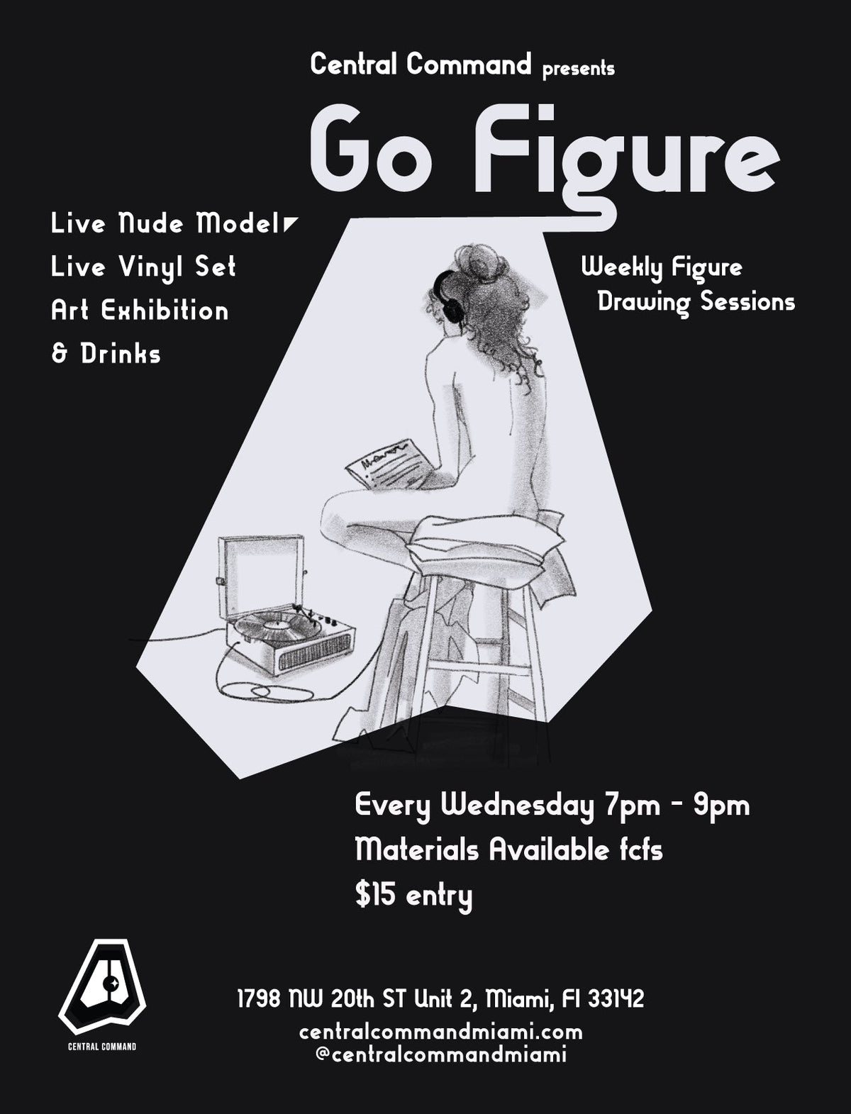 Go Figure - Weekly Figure Drawing - Event Flyer